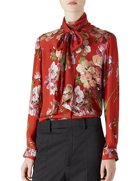 gucci floral shirt|gucci chiffon blouse.